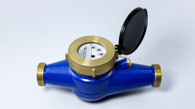  Residential Multi-Jet Domestic DN15-DN50 Turbine Water Meter R100-R160 with Brass Closing Ring
